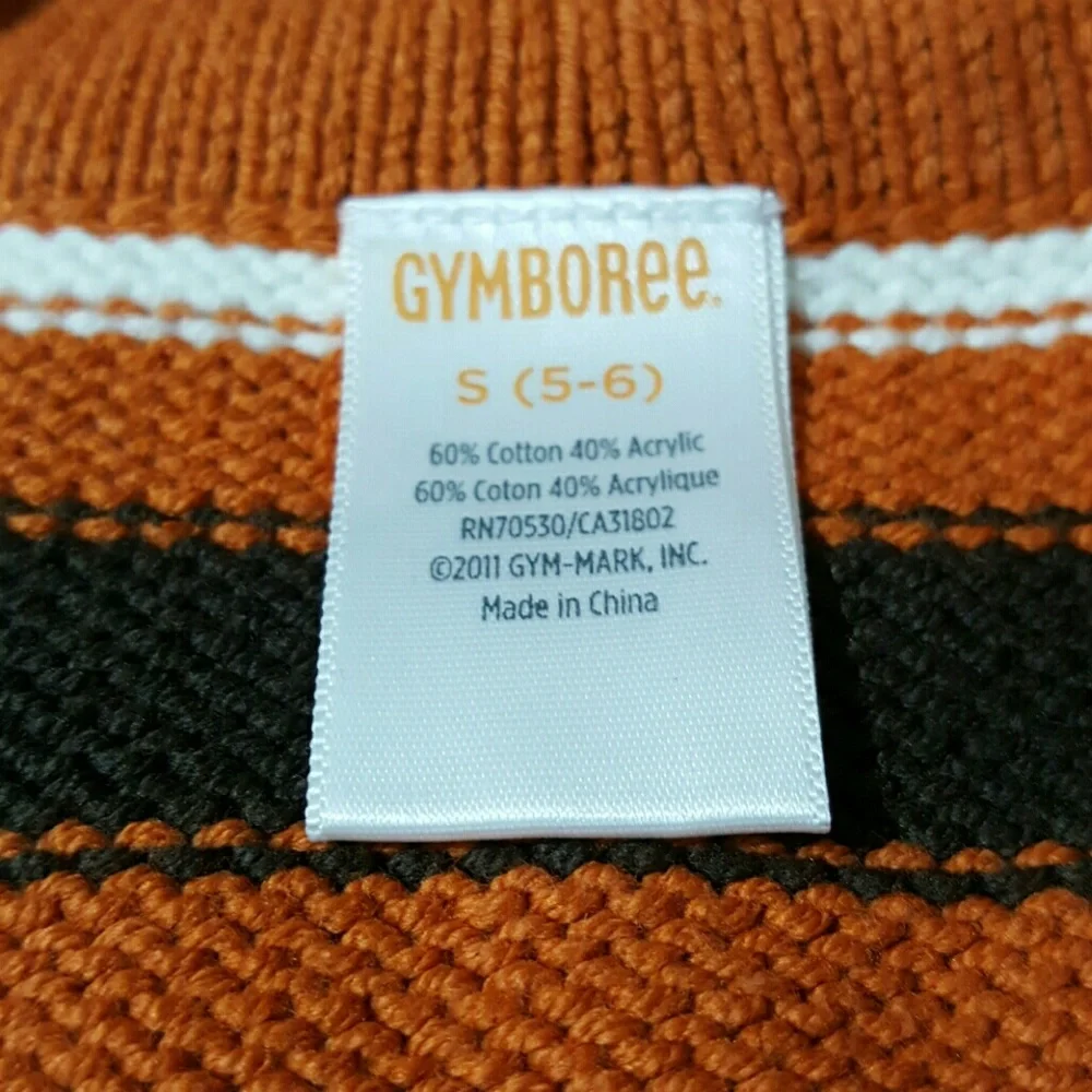 Gymboree boy sweater cardigan knit stripes full zipper size S (5-6)
